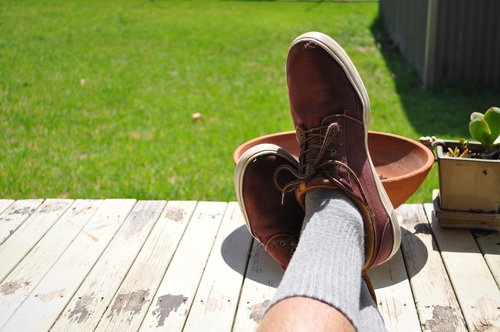 grass  shoes  socks