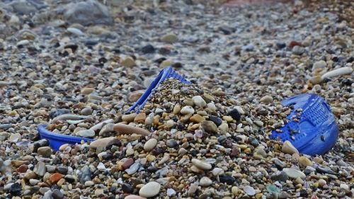 gravel slippers beach