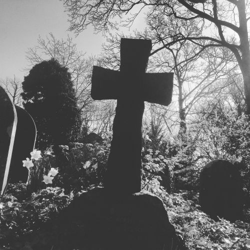 graveyard crucifix halloween