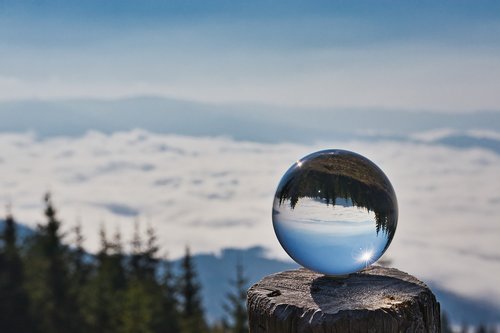 great disc  glass ball  cloud cover