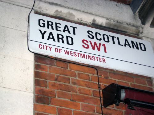 great scotland yard street sign london