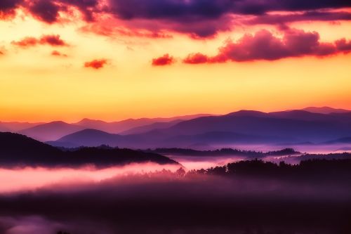 great smoky mountains national park sunrise