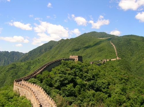 great wall of china landscape towers