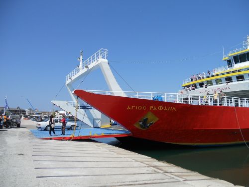 greece greek ferry harbour