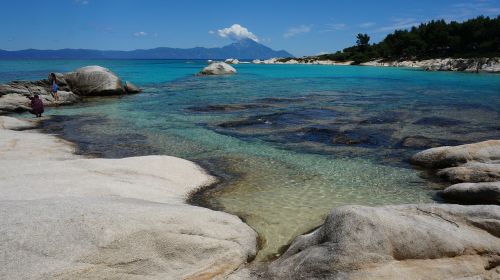 greece calkidiki rocks