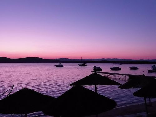 greece sunset vacation