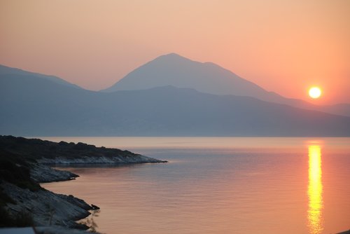greece  sunset  west