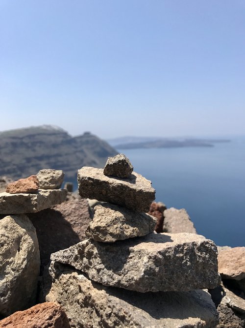 greece  santorini  rocks