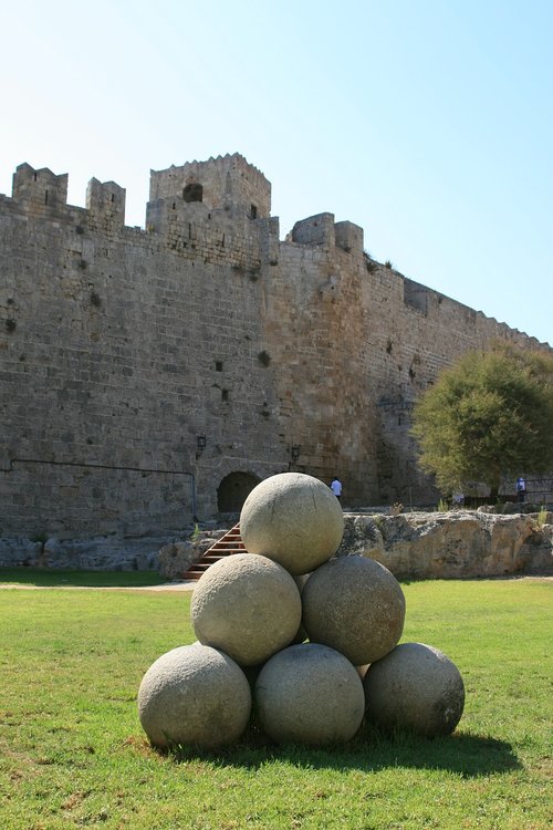 greece  rhodes  city wall