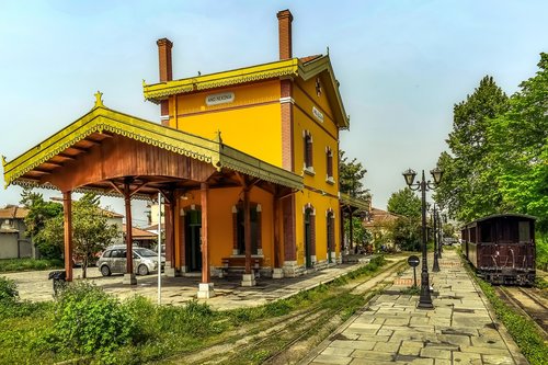 greece  ano lechonia  railway station