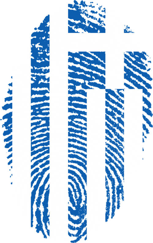 greece flag fingerprint