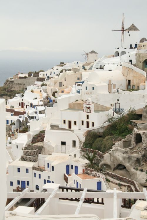 Greece Santorini Windmills