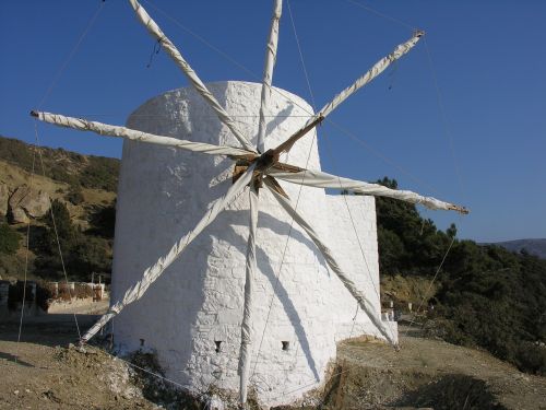 greek island karpathos wind mill