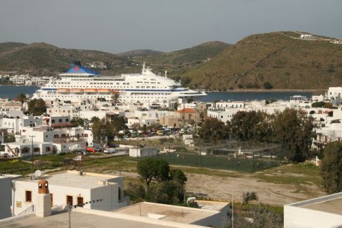 Greek Island Patmos Cruise Ship