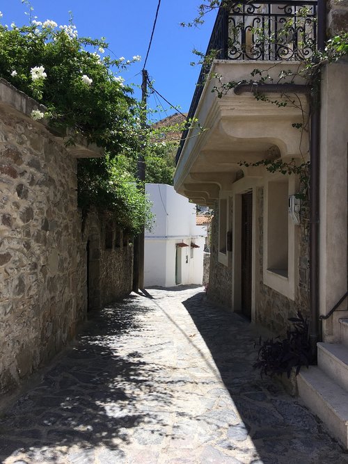 greek street  greece  crete