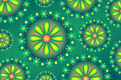 green floral background