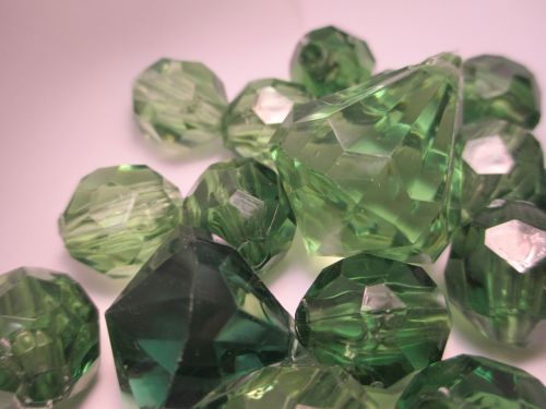 green beads crystal