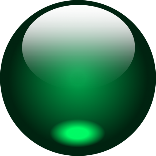 green glass marble