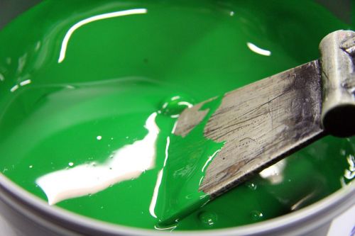 green ink spatula