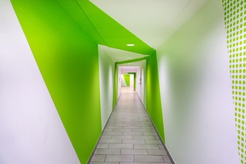 green entrance tunnel