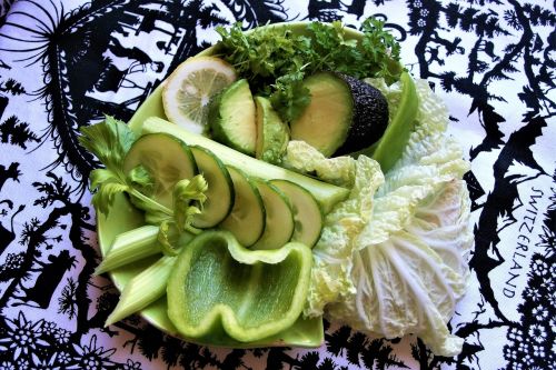 green vegetables green food