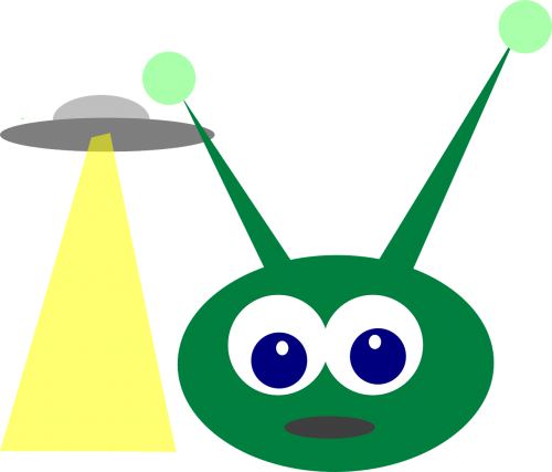 green alien ship