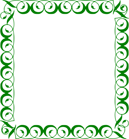 green frame ornamented