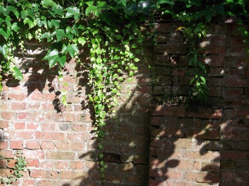 green stone wall weathered