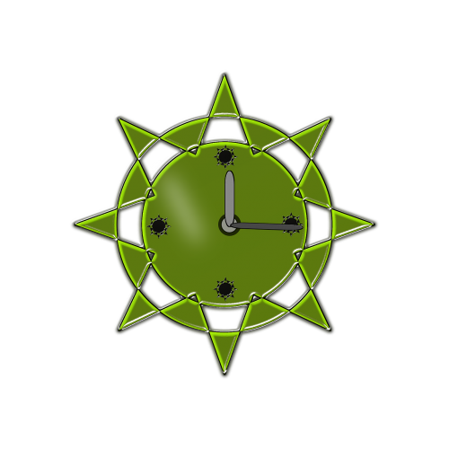 green clock time