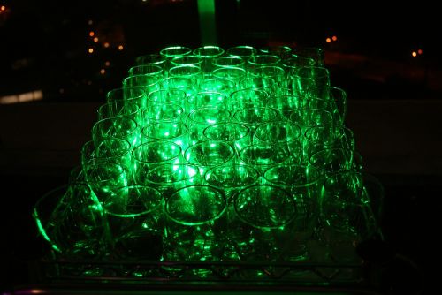 green glass light