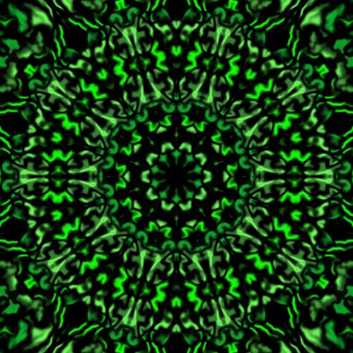 Green And Black Kaleidoscope 2