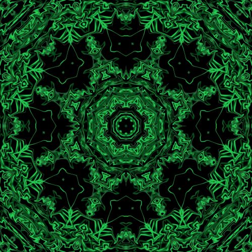 Green And Black Kaleidoscope 3