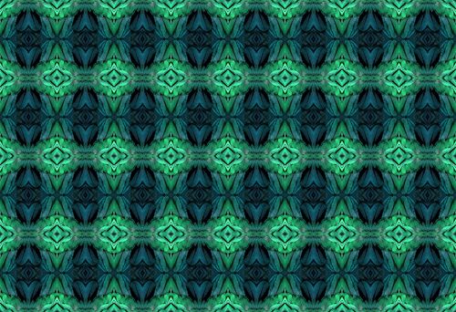 Green And Blue Feather Pattern