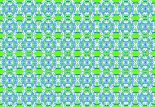 Green And Blue Flower Pattern