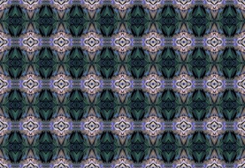 Green And Purple Feather Pattern