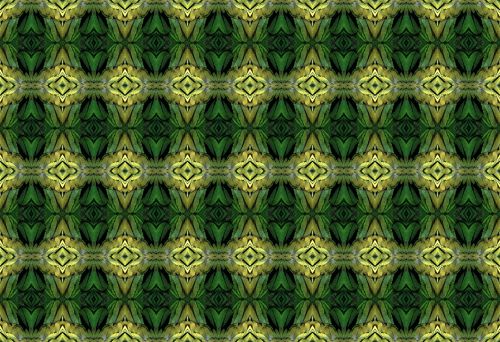 Green And Yellow Feather Pattern