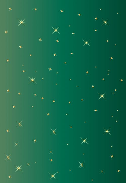 Green Background Gold Stars