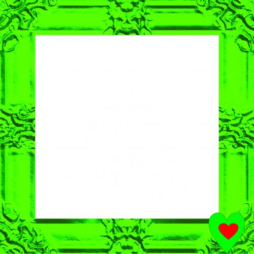 Green Baroque Frame