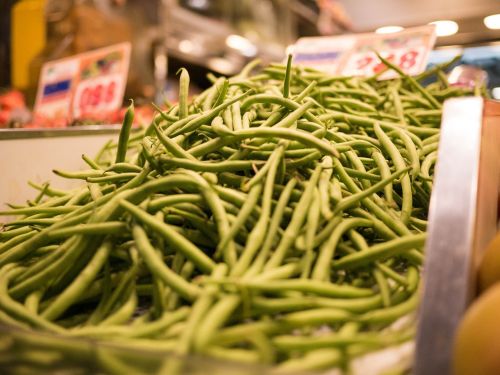 green beans market vegetables