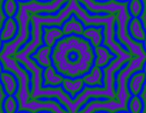 Green Blue Purple Kaleidoscope