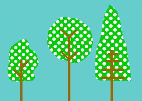 Green Cartoon Trees
