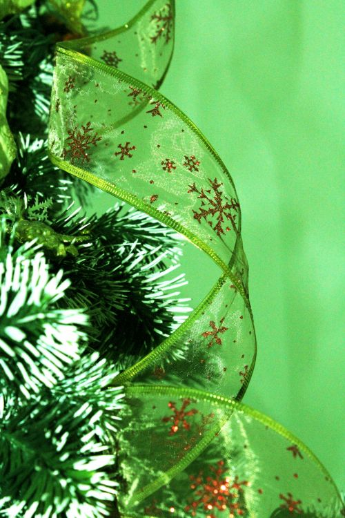 Green Christmas Ribbon