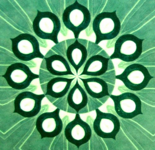Green Circular Pattern Background