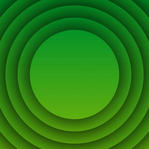 Green Concentric Circles