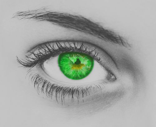 Green Eye Of Woman