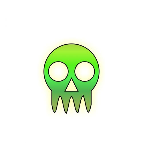 Green Gradient Skull