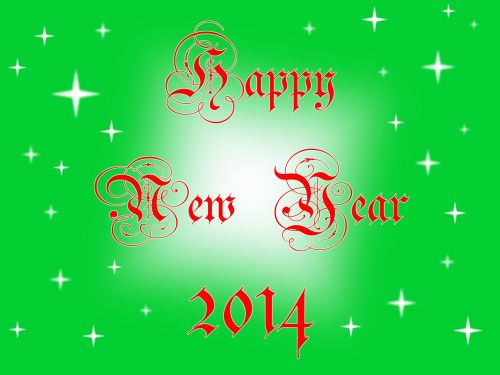 Green Happy New Year 2014