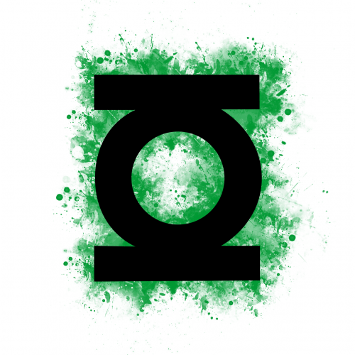 green lantern logo black