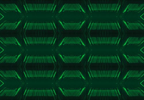 Green Luminous Grid Pattern