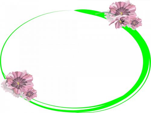 Green Oval Frame